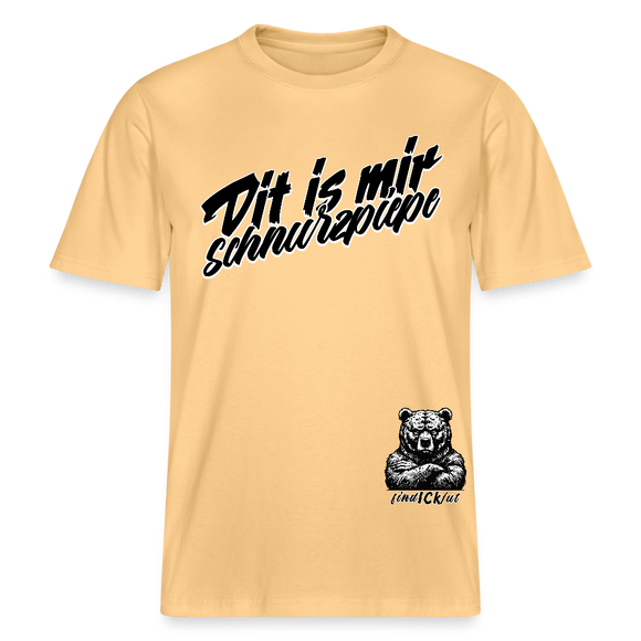 Dit is mir SCHNURZPIEPE-Relaxed Fit Unisex Bio-T-Shirt - Hellgelb