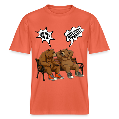 Berliner Bär mit berliner Schnauze-WATN?NÜSCHT- RELAXED FIT Unisex Organic T-Shirt - Hellrot