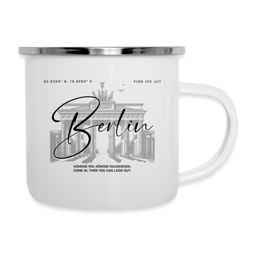 BERLIN-Emaille-Tasse - Weiß