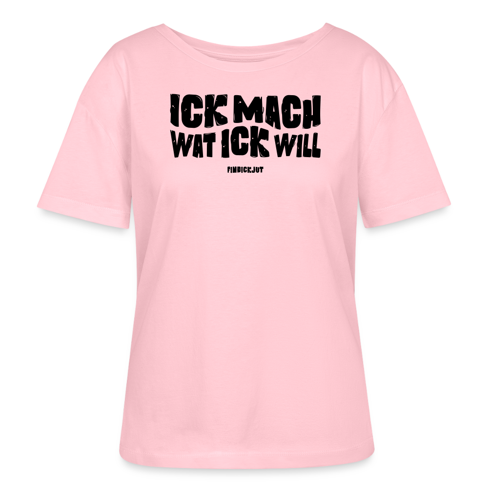 ICK MACH WAT ICK WILL-Rundhals Frauen Bio-T-Shirt III - Hellrosa