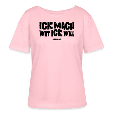 ICK MACH WAT ICK WILL-Rundhals Frauen Bio-T-Shirt III - Hellrosa