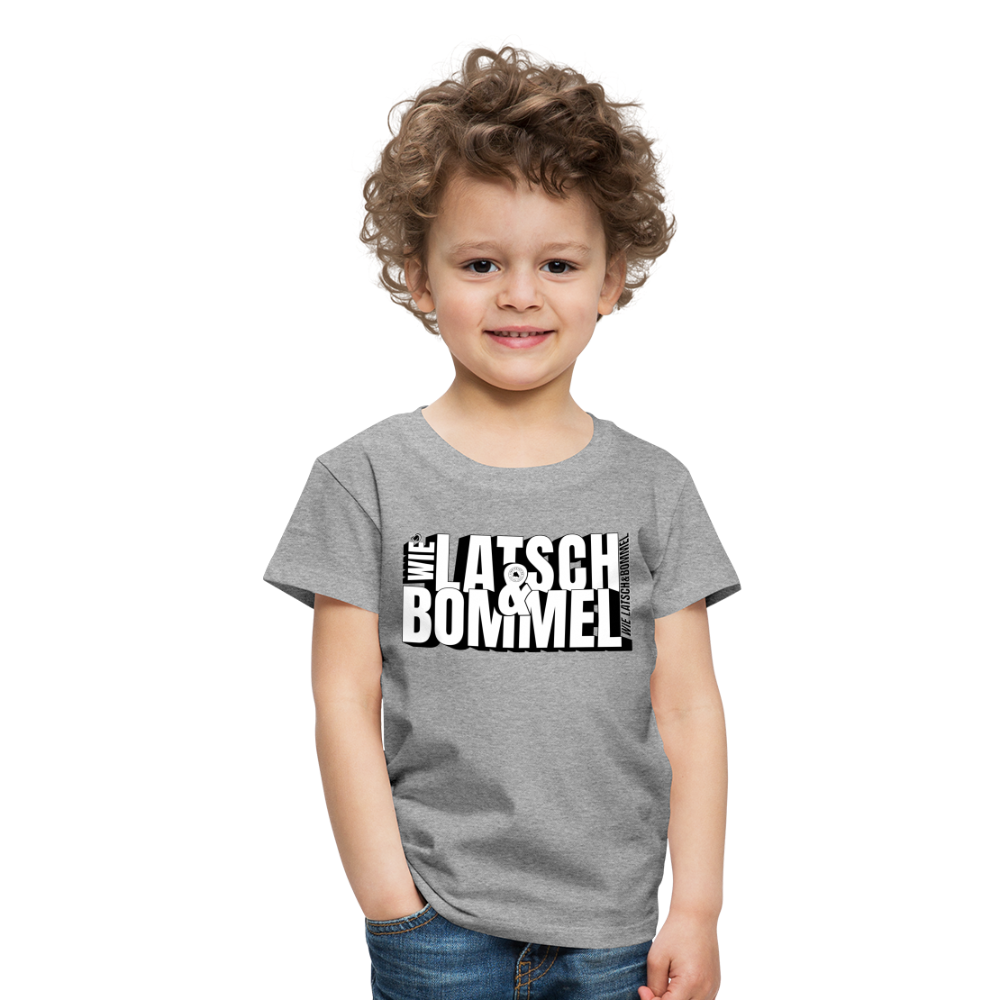 WIE LATSCH UND BOMMEL - Kinder Premium T-Shirt - Grau meliert