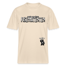 T-Shirt mit dem Print „MACH MA KEENE FISEMATENTEN“ in Berliner Schnauze, locker geschnitten, mit eingesetzten Ärmeln und 1x1 Rippstrick am Halsausschnitt. Das Shirt besteht aus 100% Bio-Baumwolle und hat eine weiche Stoffdichte von 215 g/m². - Naturweiß