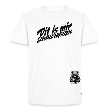 DIT IS MIR SCHNURZPIEPE-Männer Premium BIO T-Shirt II - Weiß