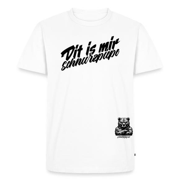 DIT IS MIR SCHNURZPIEPE-Männer Premium BIO T-Shirt II - Weiß