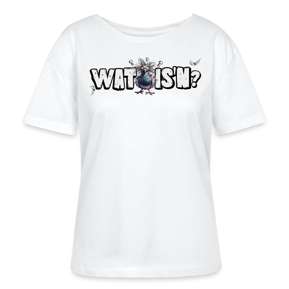 WAT IS'N?-Rundhals Frauen Bio-T-Shirt - Weiß