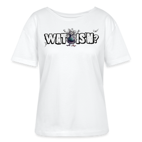 WAT IS'N?-Rundhals Frauen Bio-T-Shirt - Weiß