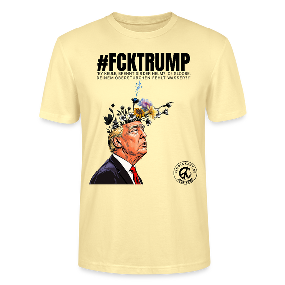 #FCKTRUMP-Unisex T-Shirt BIO - Creme