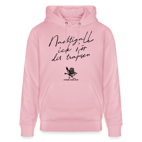 NACHTIGALL ICK HÖR DIR TRAPSEN-Unisex Bio-Hoodie - Hellrosa