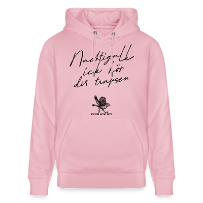 NACHTIGALL ICK HÖR DIR TRAPSEN-Unisex Bio-Hoodie - Hellrosa