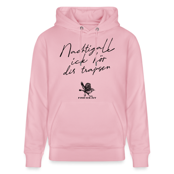 NACHTIGALL ICK HÖR DIR TRAPSEN-Unisex Bio-Hoodie - Hellrosa