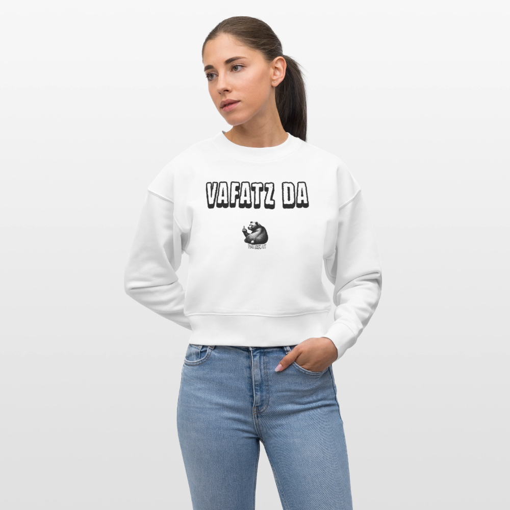 VAFATZ DA-Cropped Frauen Bio-Sweatshirt - Weiß