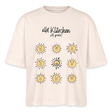 allet KLÄRCHEN-Frauen Boxy Bio-T-Shirt - Naturweiß