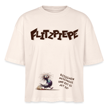 BERLINER FLITZPIEPE - Frauen Boxy Bio-T-Shirt - Naturweiß