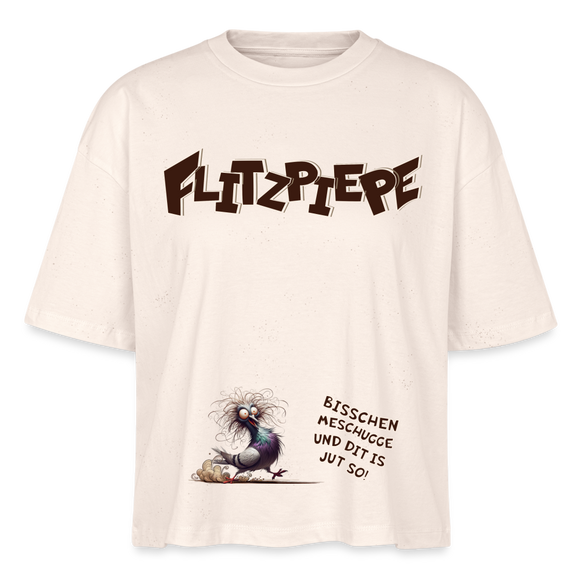 BERLINER FLITZPIEPE - Frauen Boxy Bio-T-Shirt - Naturweiß