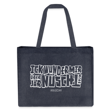 Berliner Spruch-ICK WUNDER MIR-Einkaufstasche - midnight Blue