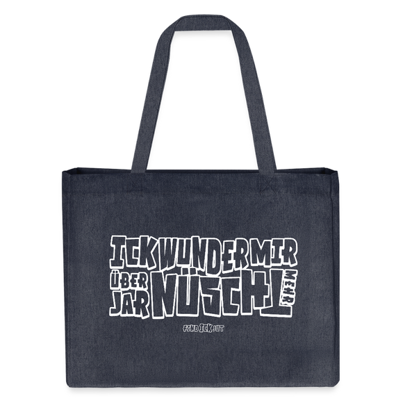 Berliner Spruch-ICK WUNDER MIR-Einkaufstasche - midnight Blue