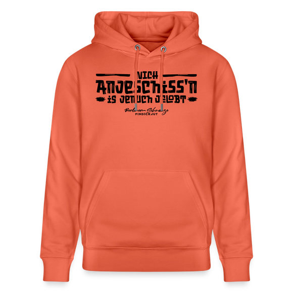 Berliner Spruch-NICH ANJESCHISSN-Unisex Bio-Hoodie - Hellrot