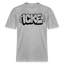 ICKE- RELAXED FIT Unisex Organic T-Shirt mit Berliner Schnauze - Grau meliert
