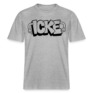 ICKE- RELAXED FIT Unisex Organic T-Shirt mit Berliner Schnauze - Grau meliert