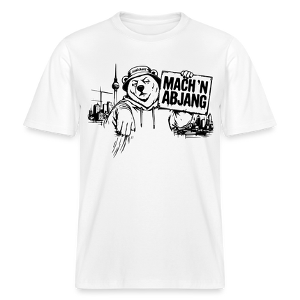 MACH 'N ABJANG- Berlin Shirt RELAXED FIT Unisex Organic T-Shirt - Weiß