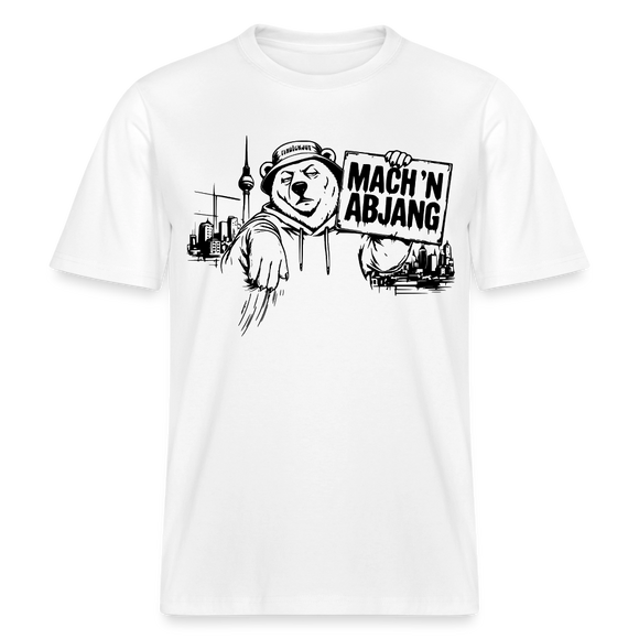 MACH 'N ABJANG- Berlin Shirt RELAXED FIT Unisex Organic T-Shirt - Weiß