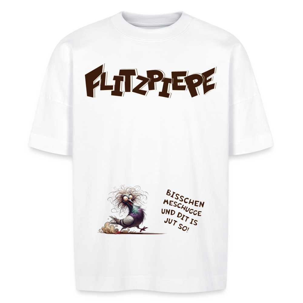 BERLINER FLITZPIEPE - Unisex Oversize Bio-T-Shirt - Weiß