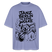 JANZ BERLIN IS EENE WOLKE-Der kiffende Berlin Bär-Oversized Unisex Bio T-Shirt - Violett