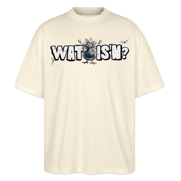 WAT IS'N?-Oversized Unisex Bio T-Shirt - Weißgrau