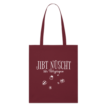 JIBT NÜSCHT IHR FLITZPIEPEN - Bio-Stoffbeutel - Burgunderrot