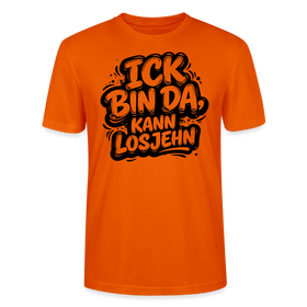 Berlin Shirt-Unisex Bio T-Shirt-ICK BIN DA, KANN LOSJEHN - Tieforange