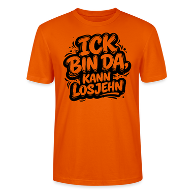 Berlin Shirt-Unisex Bio T-Shirt-ICK BIN DA, KANN LOSJEHN - Tieforange