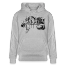 Berliner Spruch- MACH 'N ABJANG -Unisex Bio-Hoodie - Grau meliert