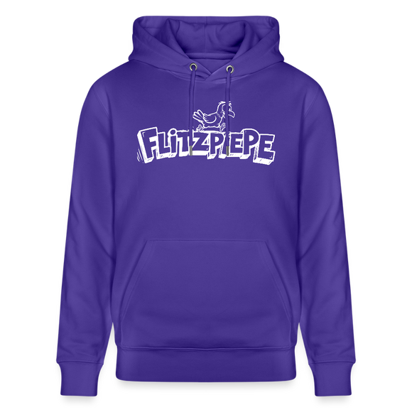 Unisex Bio-Hoodie mit dem Original Berliner Spruch - Flitzpiepe - Purple Love 