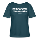 Berliner Begrüssung-TACHCHEN IHR FLITZPIEPEN-Rundhals Frauen Bio-T-Shirt - Dunkles Petrol