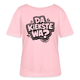 DA KIEKSTE WA?-Rundhals Frauen Bio-T-Shirt - Hellrosa
