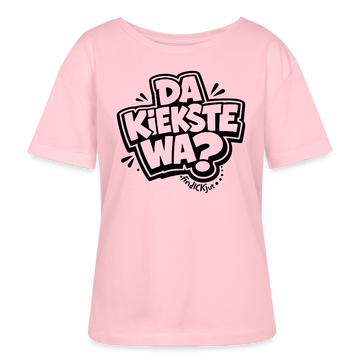DA KIEKSTE WA?-Rundhals Frauen Bio-T-Shirt - Hellrosa