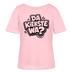 DA KIEKSTE WA?-Rundhals Frauen Bio-T-Shirt - Hellrosa