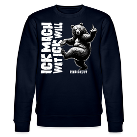 ICK MACH WAT ICK WILL-Unisex Bio-Sweatshirt - Navy