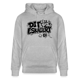 Berliner Schnauze-Unisex Bio-Hoodie-DIT ESKALIERT EH - Grau meliert