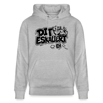 Berliner Schnauze-Unisex Bio-Hoodie-DIT ESKALIERT EH - Grau meliert