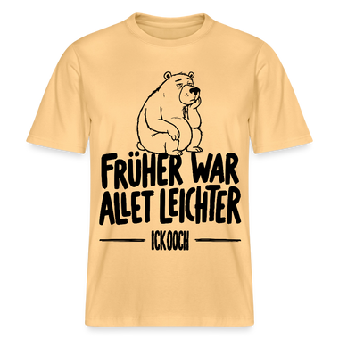 FRÜHER WAR ALLET LEICHTER-ICK OOCH-RELAXED FIT Unisex Organic T-Shirt - Hellgelb