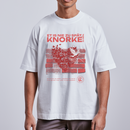 SEI KNORKE - Frontprint - Unisex Oversize Bio-T-Shirt - Weiß