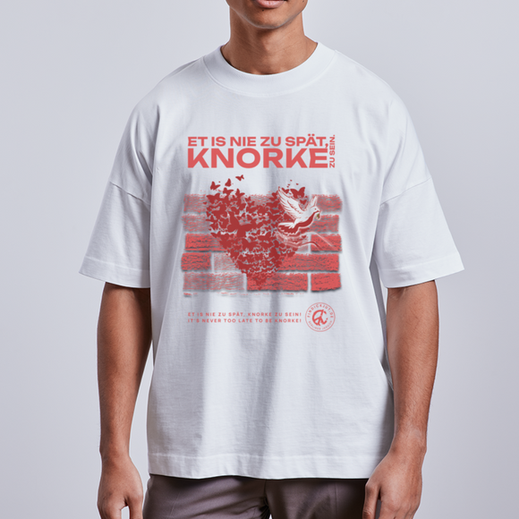 SEI KNORKE - Frontprint - Unisex Oversize Bio-T-Shirt - Weiß