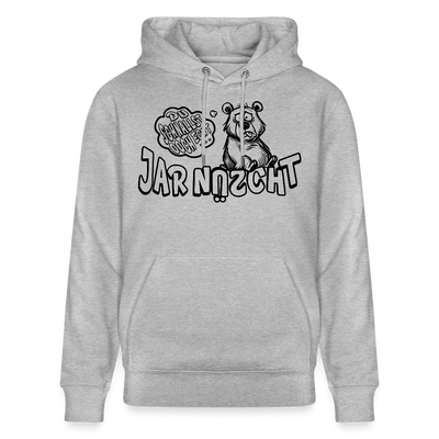 DU SCHNALLST JAR NÜSCHT-Unisex Bio-Hoodie - Grau meliert
