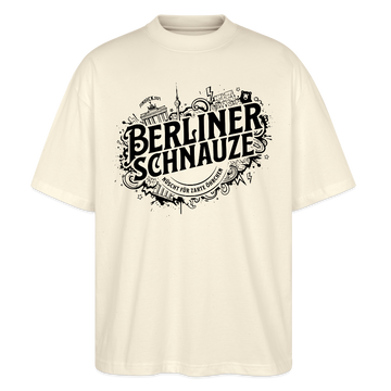 BERLINER SCHNAUZE-Oversized Unisex Bio T-Shirt - Weißgrau