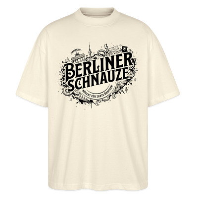 BERLINER SCHNAUZE-Oversized Unisex Bio T-Shirt - Weißgrau