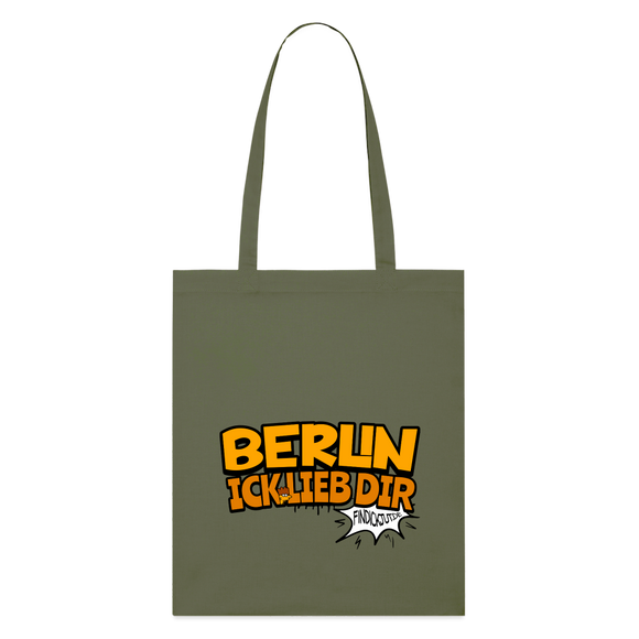 BERLIN ICK LIEB DIR - Bio-Stoffbeutel - Khaki