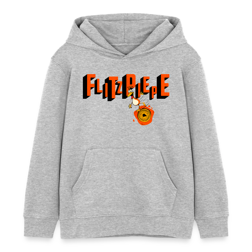 FLITZPIEPE - Kinder Bio-Hoodie - Grau meliert