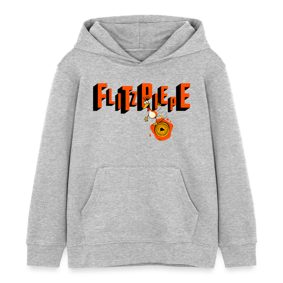 FLITZPIEPE - Kinder Bio-Hoodie - Grau meliert